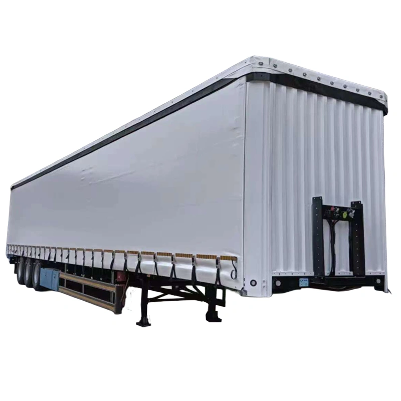 Curtain Side Trailer (1) Curtain Side Trailer 3 Axle with PVC Coated Tarpaulin for Secure Freight