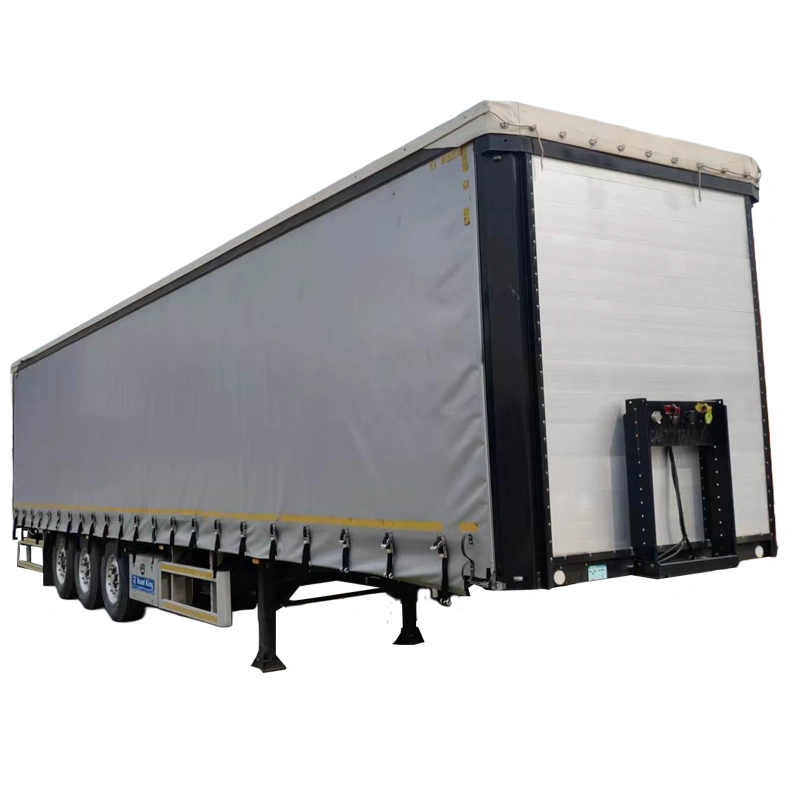 Curtain Side Trailer (1) Heavy Duty Curtain Side Trailer 3 Axle for General Cargo Hauling