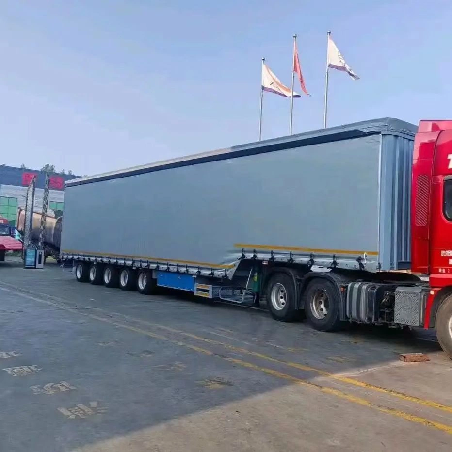 Curtain Side Trailer 3 Axle with PVC Coated Tarpaulin for Secure Freight
