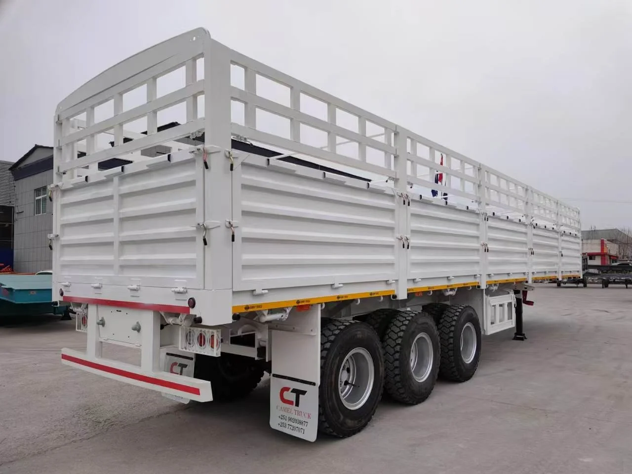 40T Durable 2 Axles Fence Cargo Trailer for Bulk Freight