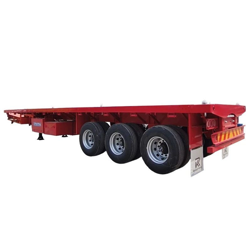 Flatbed Semi Trailer 1 Flatbed Lowbed Semi Trailer for Multi-Purpose Cargo Transport