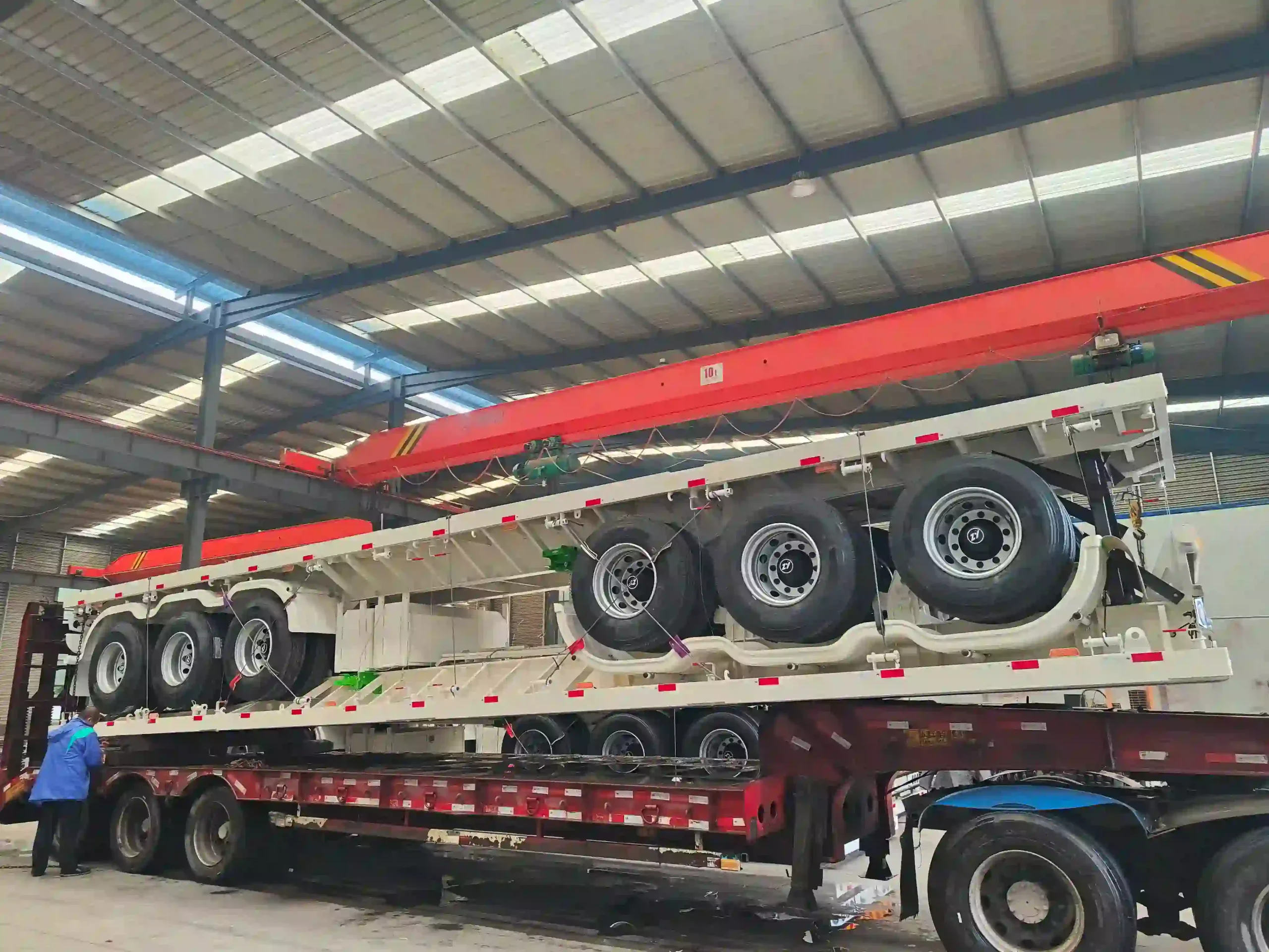 Drop Deck Lowboy Flatbed Semi Trailer