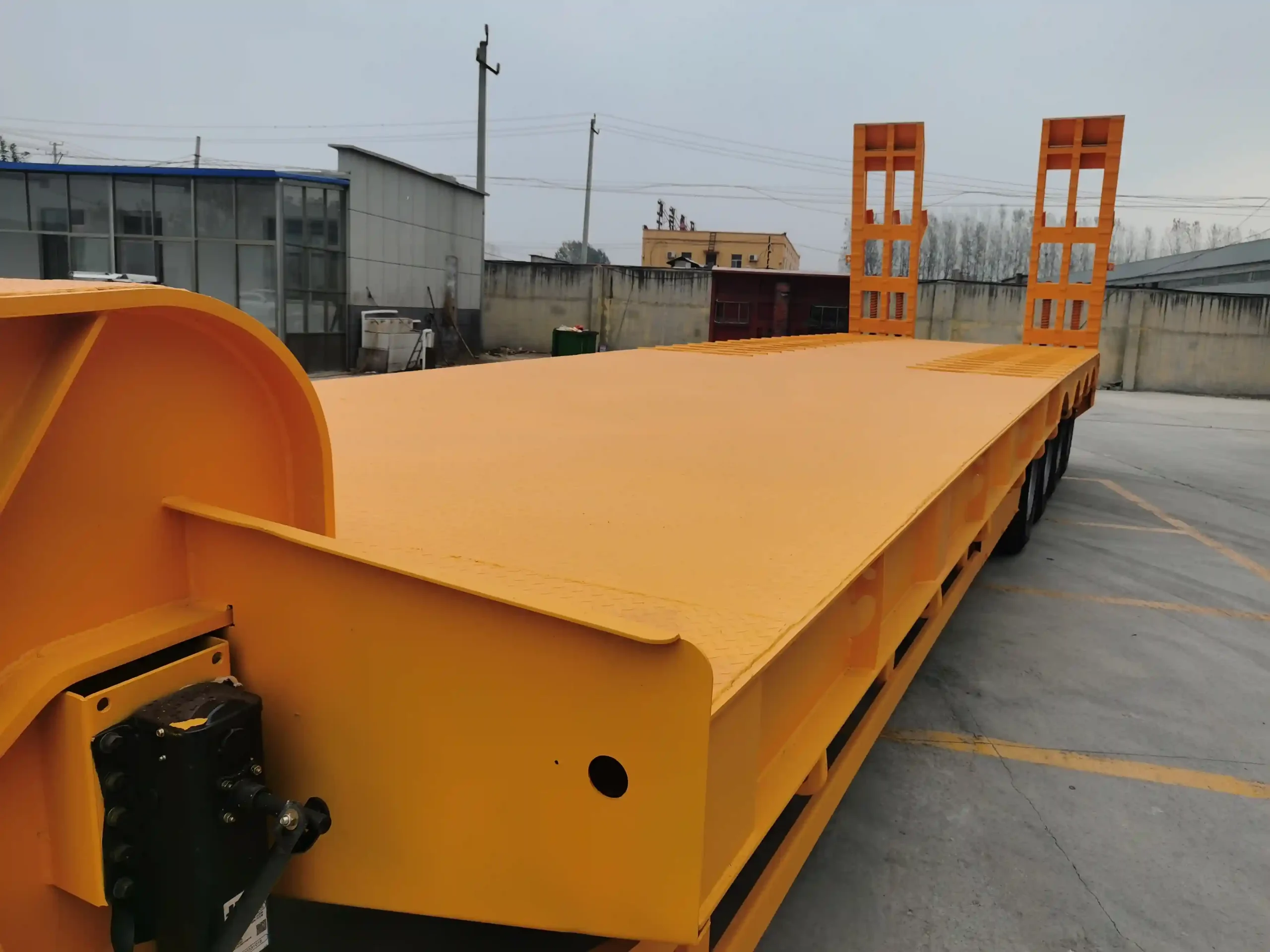 Heavy Duty Removable Gooseneck RGN Trailer 4 Axle for Oversized Cargo