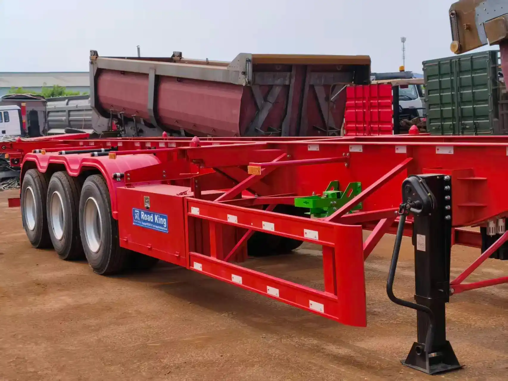 Heavy Duty Skeletal Trailer for Overweight Container Transport