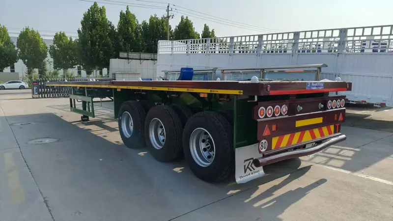 12.5M 3 Axle Heavy Duty Flatbed Trailer for Equipment Transport