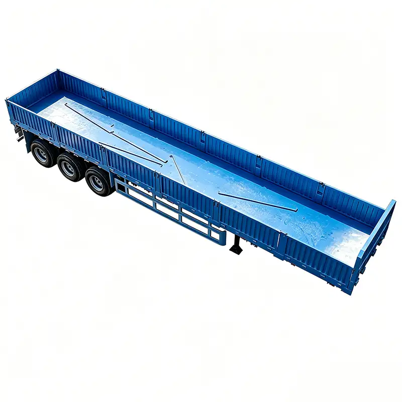 3 Axle Heavy Duty Side Wall Cargo Semi Trailer (1) 3 Axle Heavy Duty Side Wall Cargo Semi Trailer