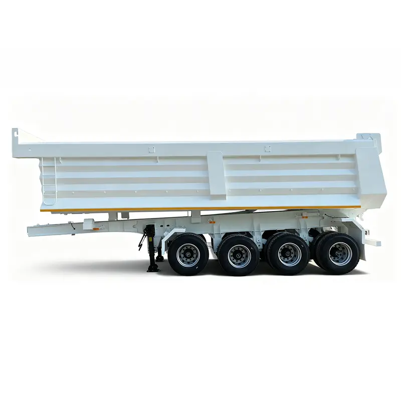 4 Axle 80 Ton Heavy Duty Rear Dump Semi Trailer for Mining Transport (4) 4 Axle 80 Ton Heavy Duty Rear Dump Semi Trailer for Mining Transport