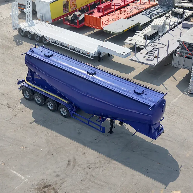 4 Axle Bulk Cement Tanker Trailer for Powder Material Transport