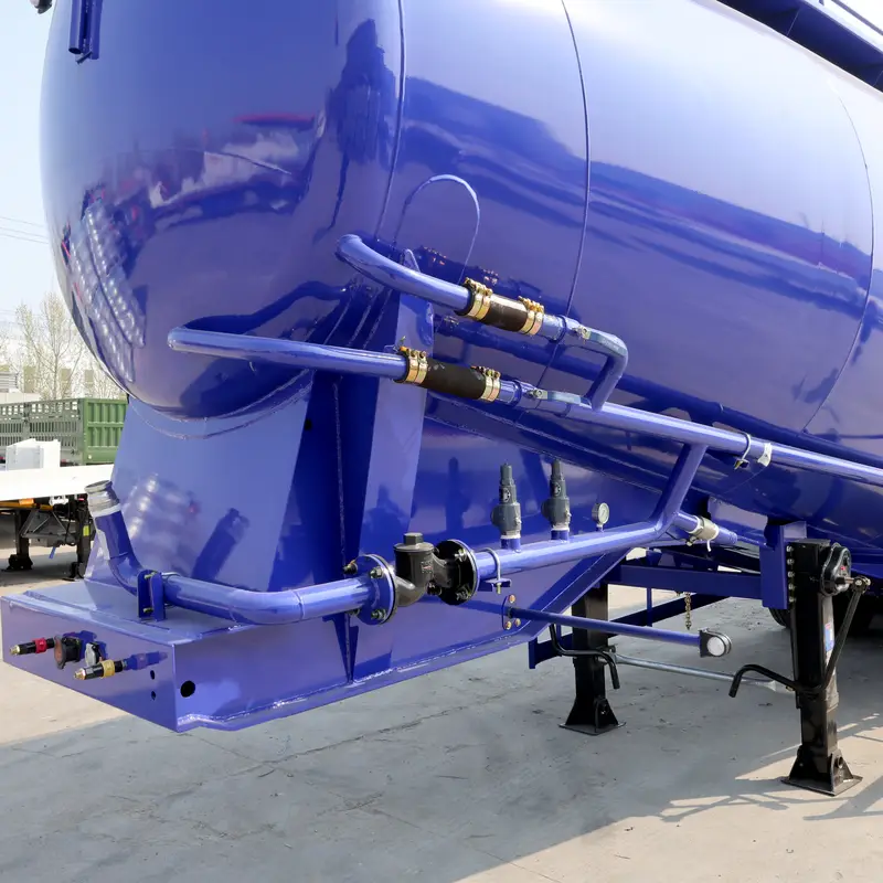 4 Axle Bulk Cement Tanker Trailer for Powder Material Transport