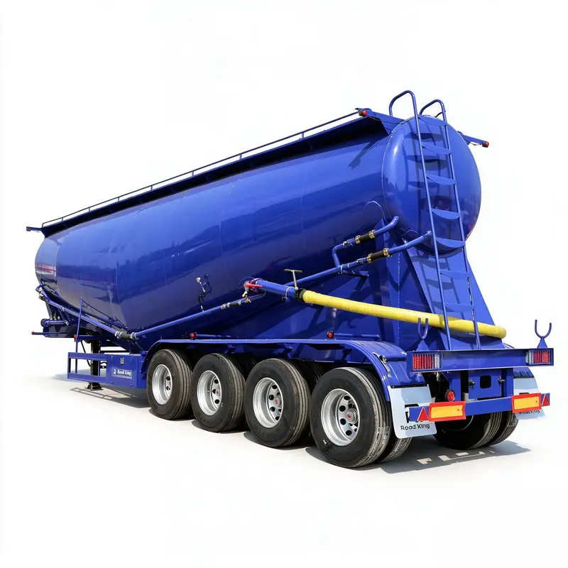 4 Axle Bulk Cement Tanker Trailer for Powder Material Transport (5) 4 Axle Bulk Cement Tanker Trailer for Powder Material Transport