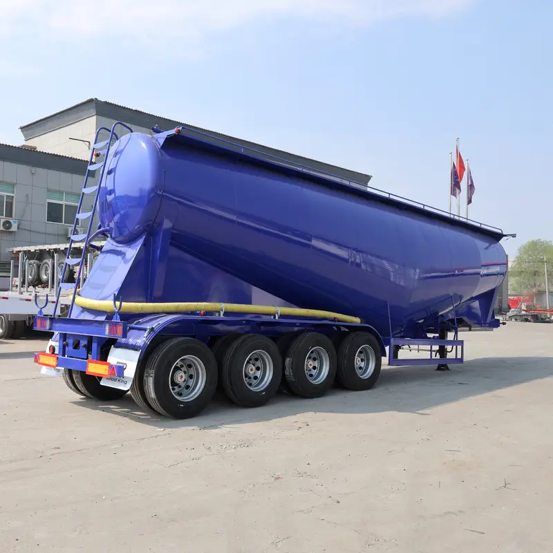 4 Axle Bulk Cement Tanker Trailer for Powder Material Transport