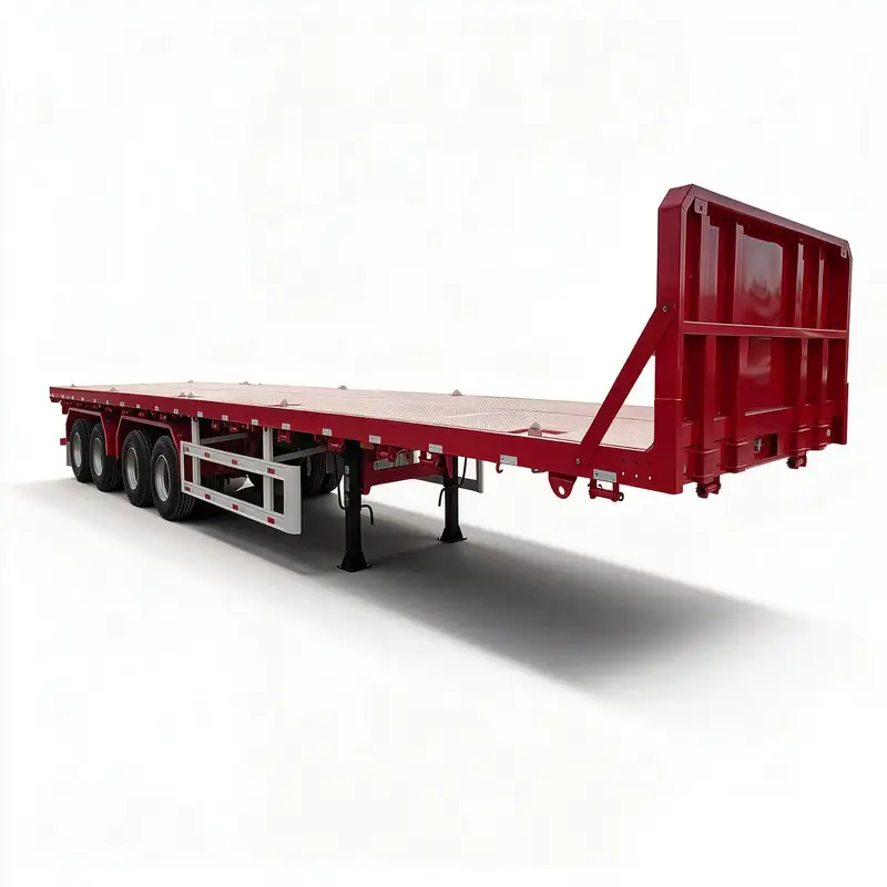 4 Axle Flatbed Semi Trailer with 2+2 Axle Configuration (1) 4 Axle Flatbed Semi Trailer with 2+2 Axle Configuration