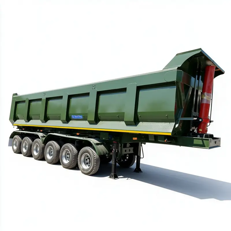 4 Axle Rear Dump Semi Trailer for Heavy Duty Bulk Transport (1) 4 Axle Rear Dump Semi Trailer for Heavy Duty Bulk Transport