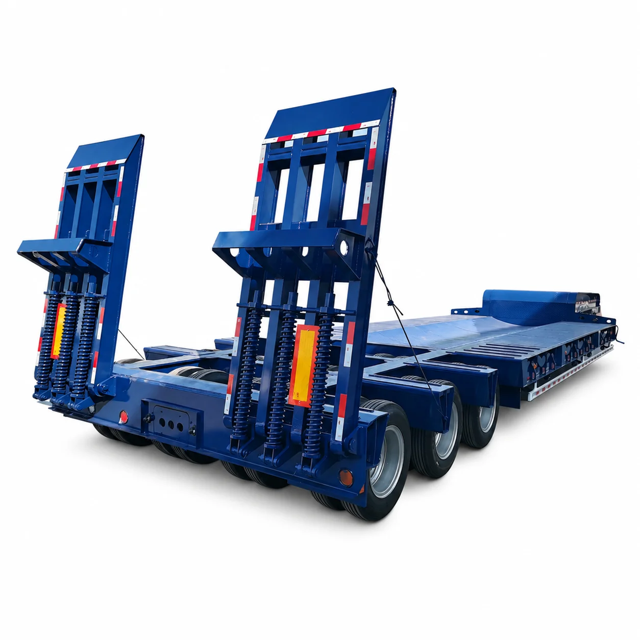 3 Axle Mechanical Ramp Lowbed Trailer for Construction Equipment (3) 3 Axle Mechanical Ramp Lowbed Trailer for Construction Equipment
