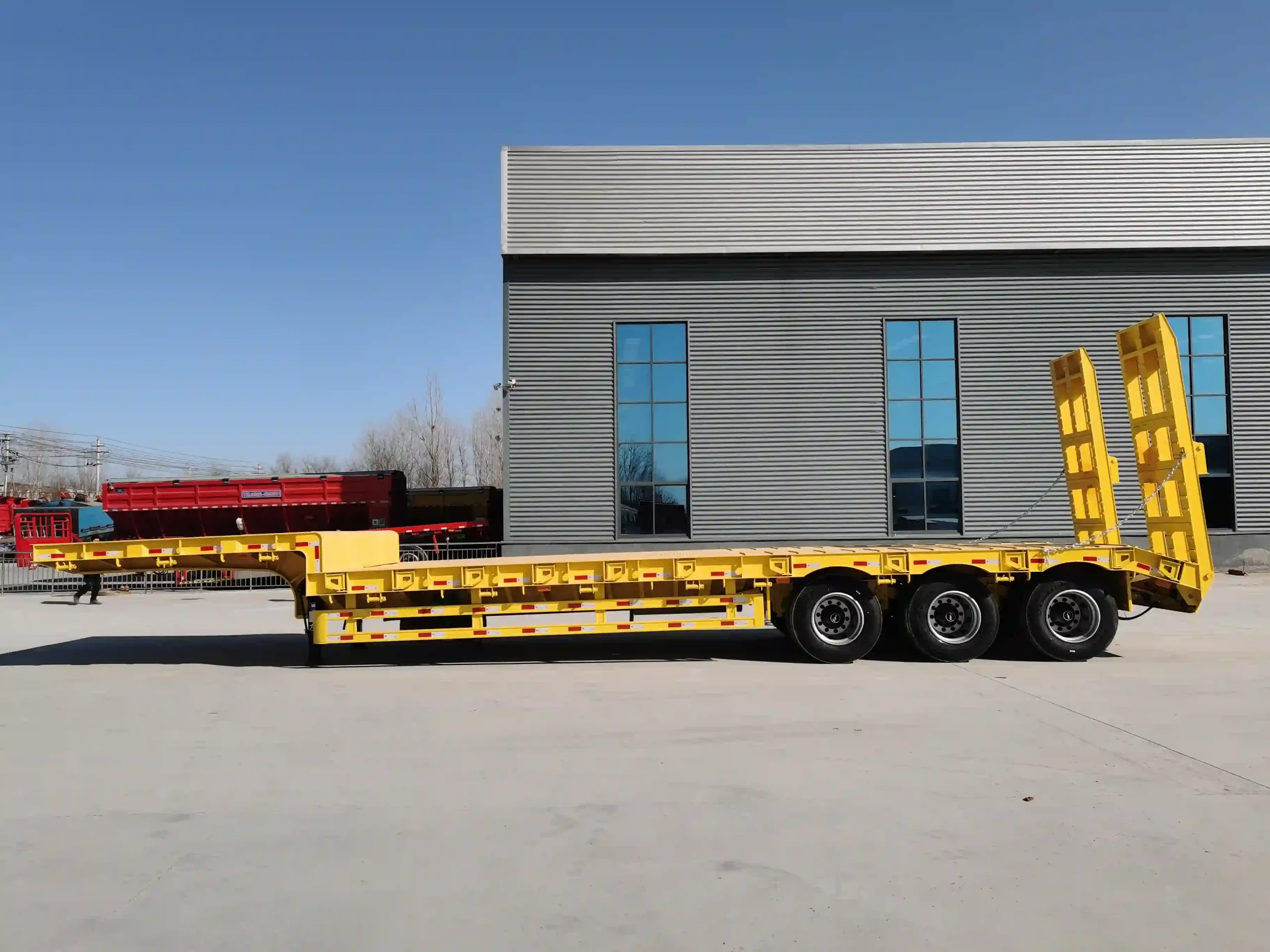 6 Axle Heavy Duty Lowbed Trailer for 100 Ton Heavy Equipment Transport
