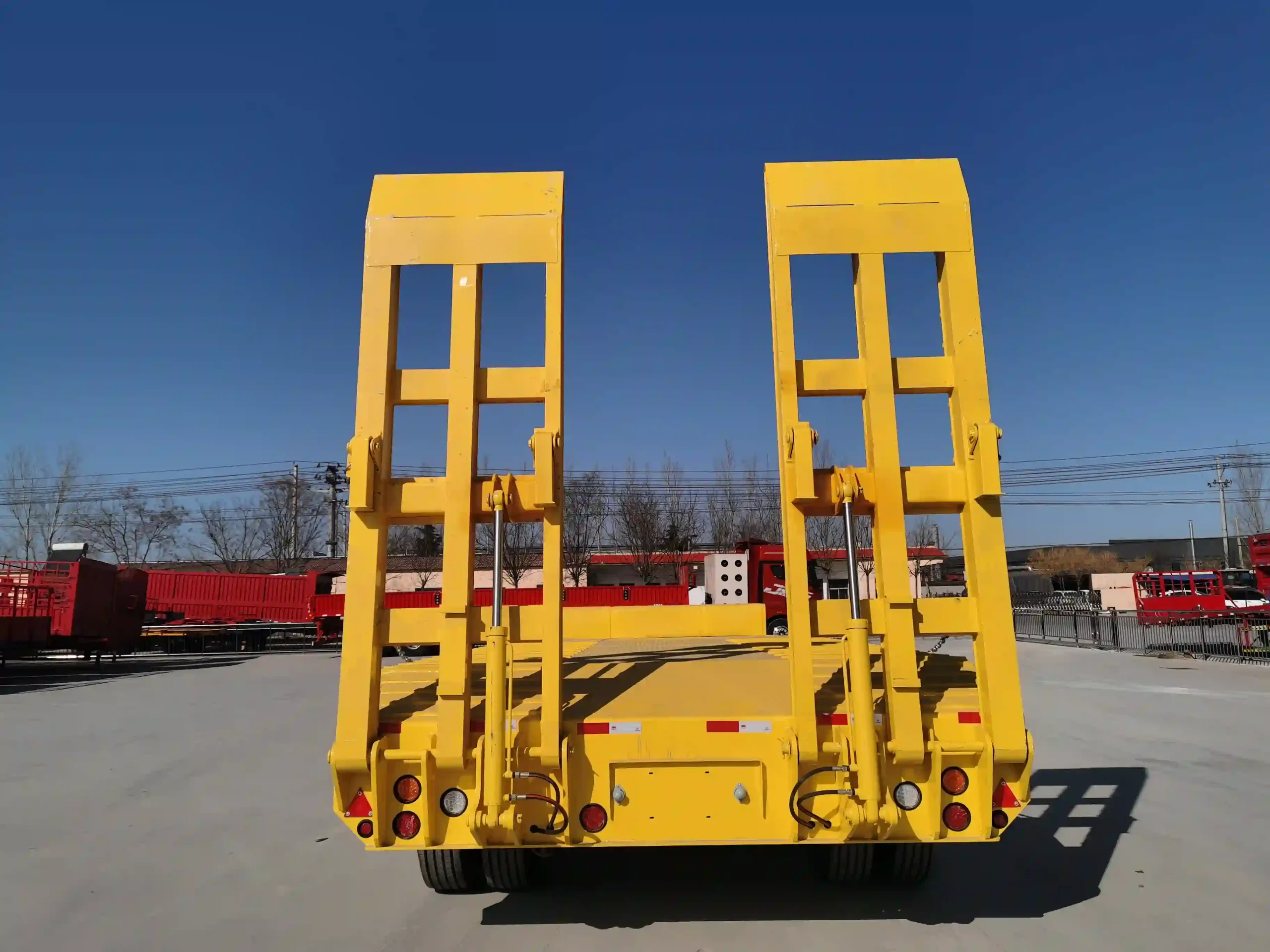 6 Axle Heavy Duty Lowbed Trailer for 100 Ton Heavy Equipment Transport