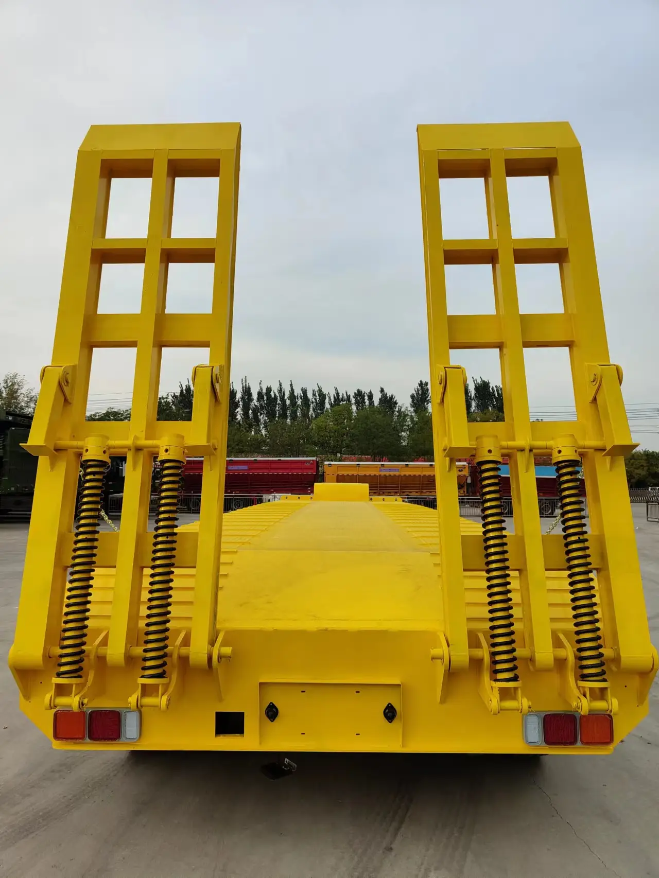 6 Axle Heavy Duty Lowbed Trailer for 100 Ton Heavy Equipment Transport