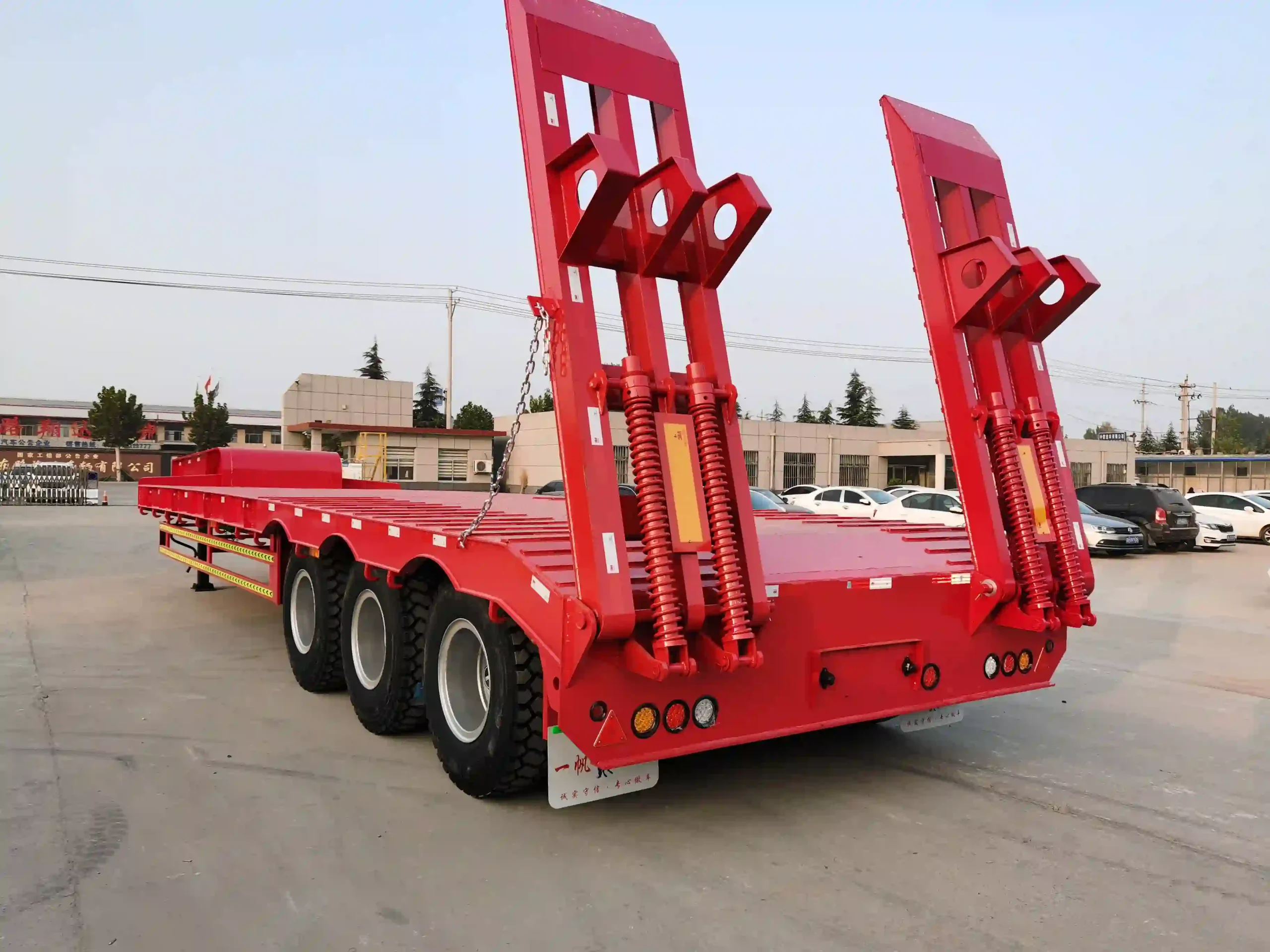 60 Ton 3 Axle Mechanical Ramp Lowbed Trailer