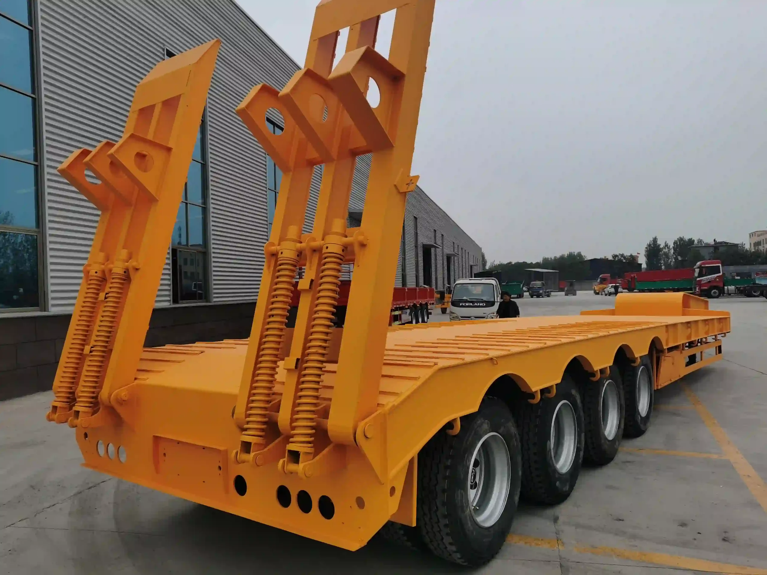 80 Ton 4 Axle Heavy Duty Lowbed Trailer