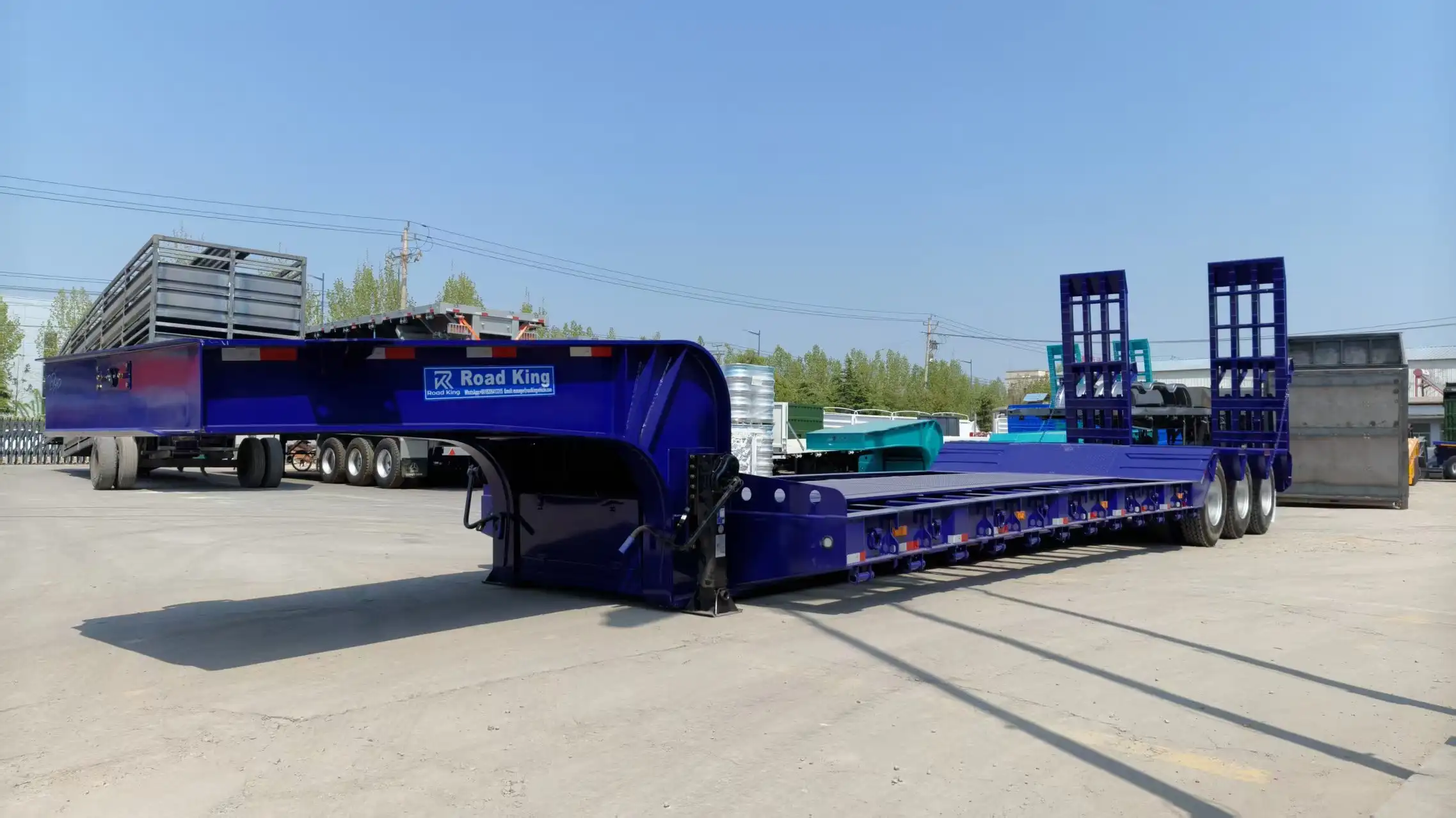 80 Ton Gooseneck Lowbed Trailer for Heavy Machinery Transportation