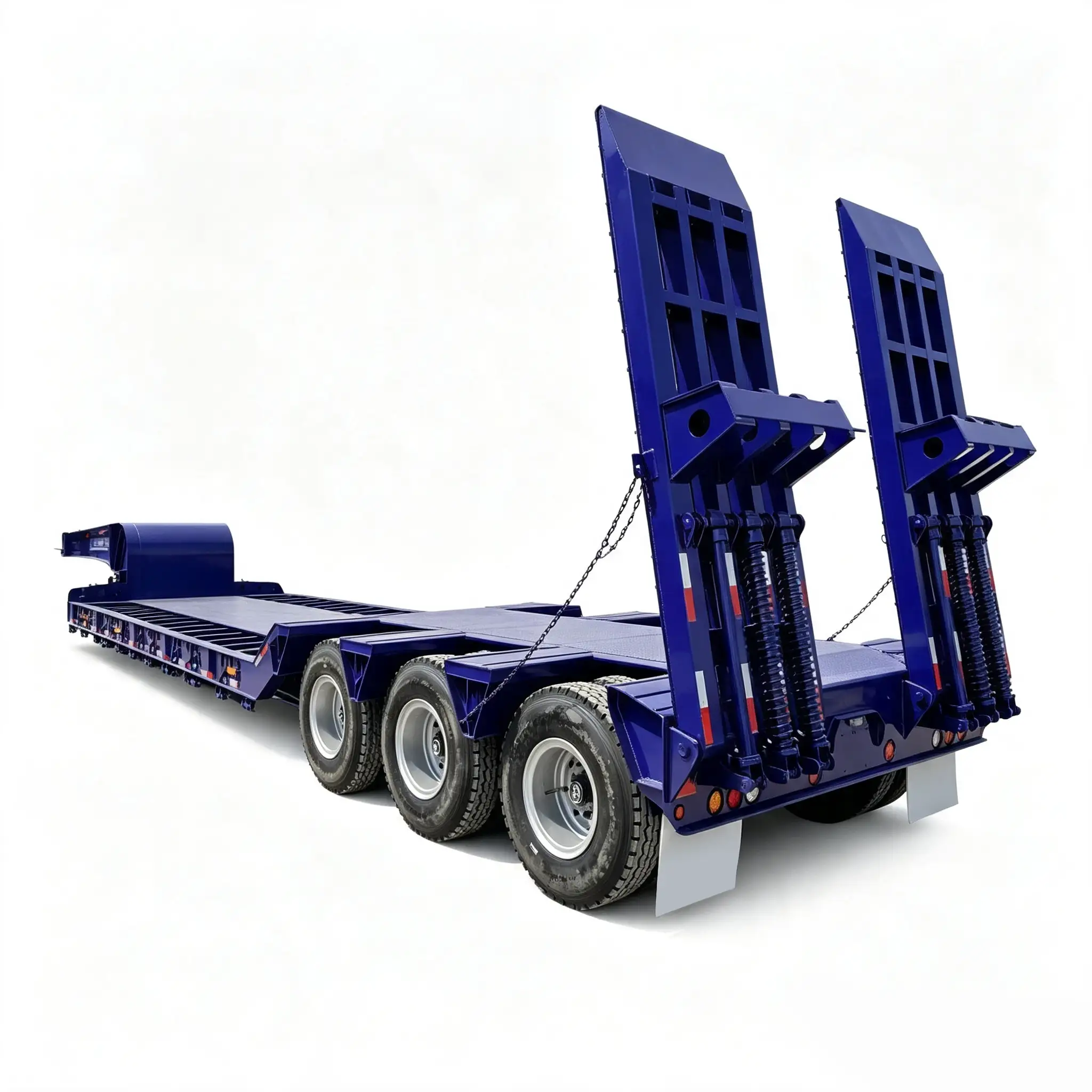 80 Ton Gooseneck Lowbed Trailer for Heavy Machinery Transportation 80 Ton Gooseneck Lowbed Trailer for Heavy Machinery Transportation
