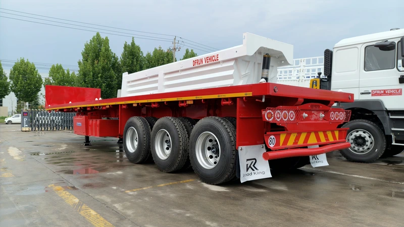 3 Axle Flatbed Semi Trailer for Container and General Cargo Transport