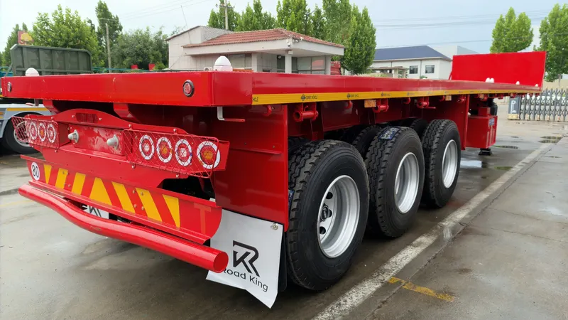3 Axle Flatbed Semi Trailer for Container and General Cargo Transport