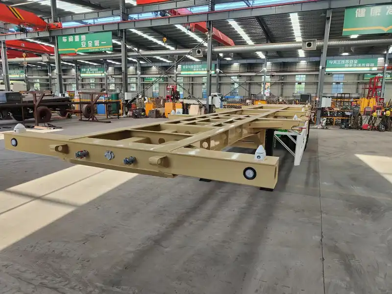3 Axle Skeletal Container Semi Trailer for Container Transport