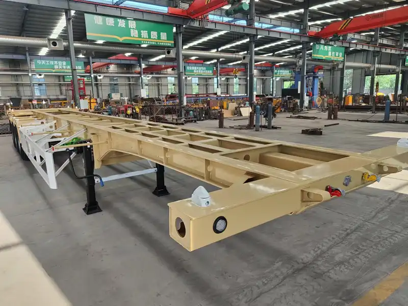 3 Axle Skeletal Container Semi Trailer for Container Transport