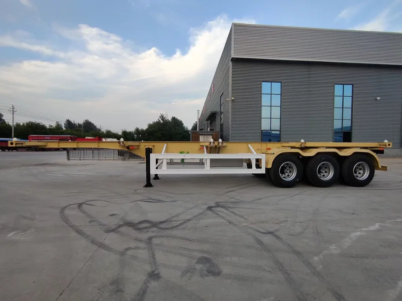 3 Axle Skeletal Container Semi Trailer for Container Transport