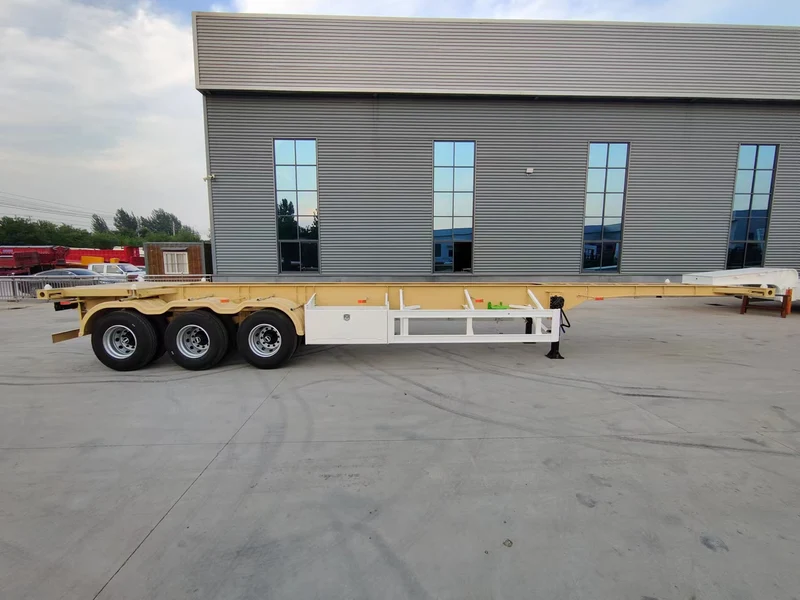 3 Axle Skeletal Container Semi Trailer for Container Transport