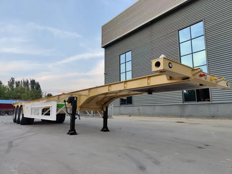 3 Axle Skeletal Container Semi Trailer for Container Transport