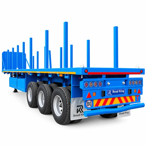 3 Axle Stake Flatbed Semi Trailer for Cargo Transport 3 Axle Stake Flatbed Semi Trailer for Cargo Transport