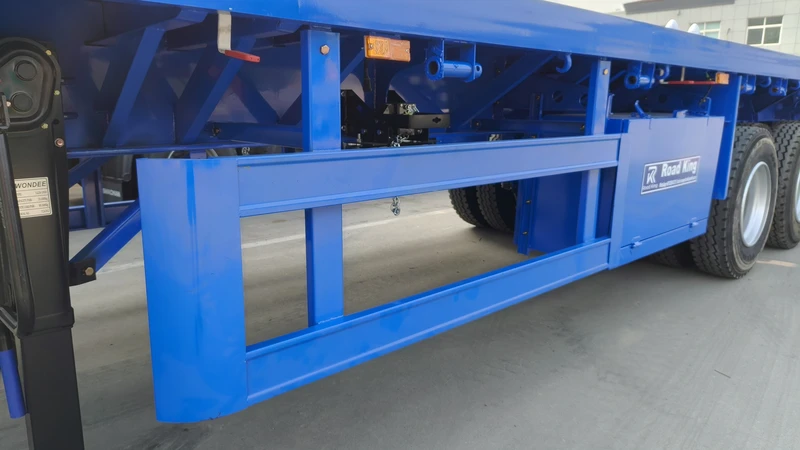 4 Axle Flatbed Semi Trailer for 20FT 40FT Container Transport