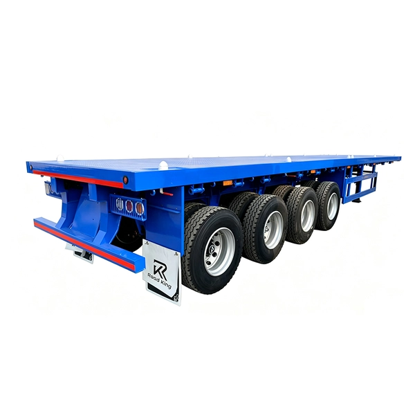 4 Axle Heavy Duty Flatbed Semi Trailer for Cargo Transport 4 Axle Heavy Duty Flatbed Semi Trailer for Cargo Transport