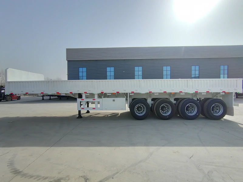 4 Axle Heavy Duty Side Wall Semi Trailer for Cargo Transport