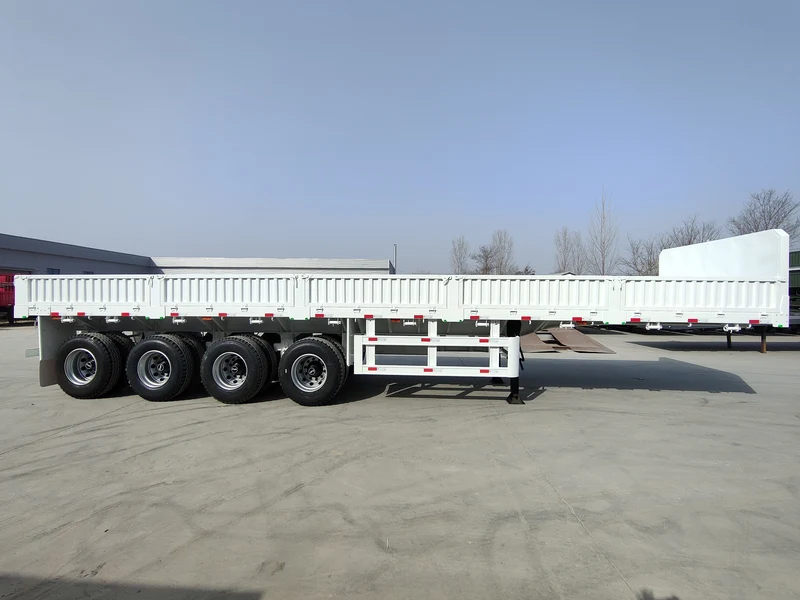 4 Axle Heavy Duty Side Wall Semi Trailer for Cargo Transport