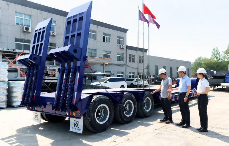 80 Ton Low Bed Semi Trailer Delivered to Indonesia for Heavy Equipment Transport