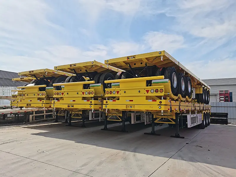 Flatbed Semi Trailers Ready For Delivery