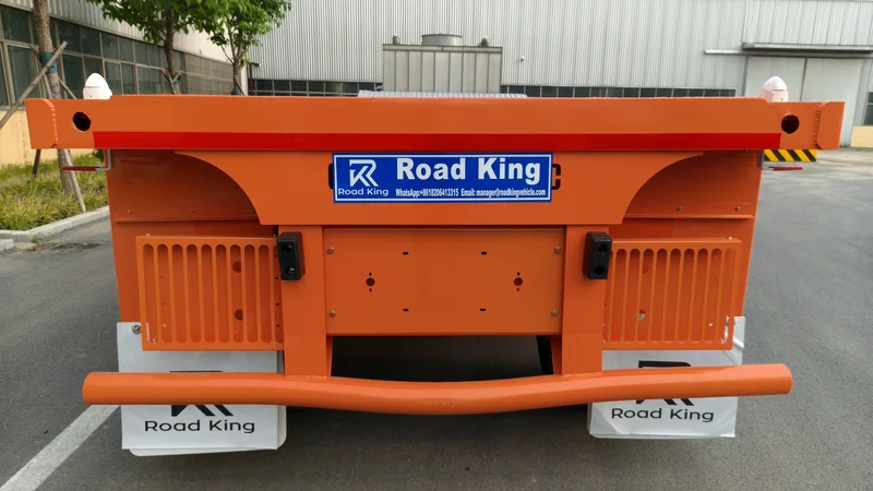Heavy Duty Flatbed Semi Trailer with 3 Axles for Container Transport