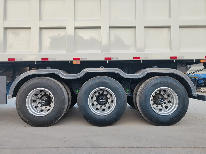 3 Axle Heavy Duty Rear Dump Semi Trailer for Construction Material ...